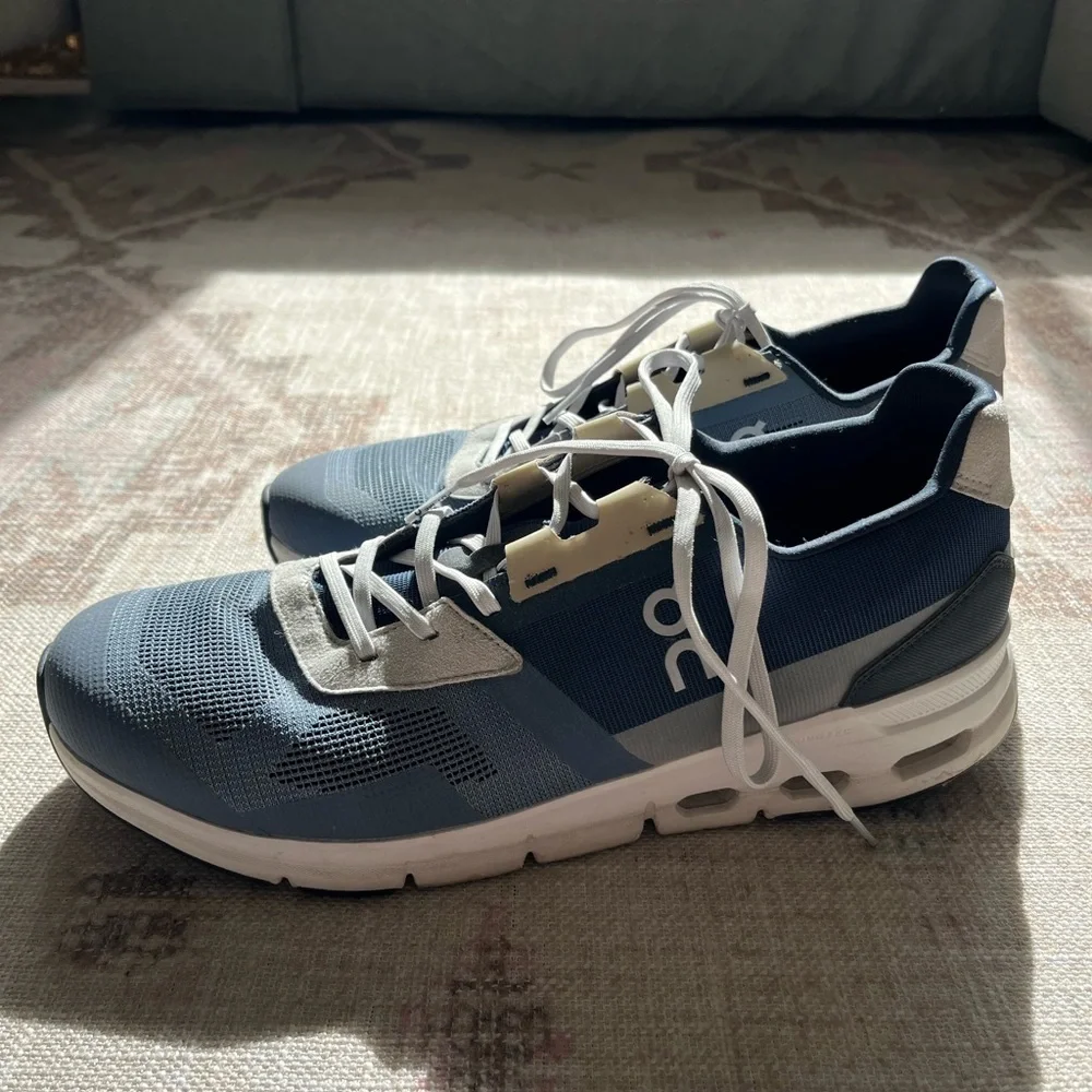 On Running Men’s Cloudswift Sneakers in Slate Blue and White